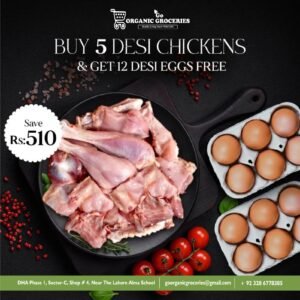 5 desi chicken with 12 free desi eggs